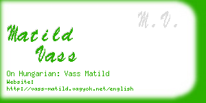 matild vass business card